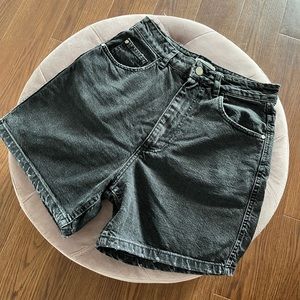 Zara high waisted dark wash shorts